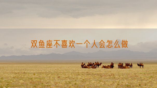 双鱼座不喜欢一个人会怎么做(图1) 双鱼座不喜欢一个人会怎么做(图1)