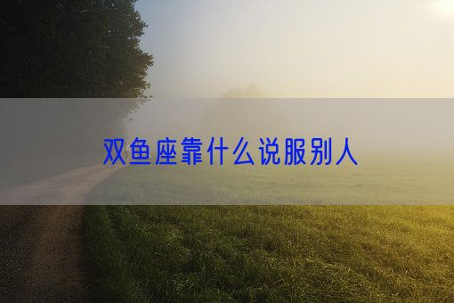 双鱼座靠什么说服别人(图1) 双鱼座靠什么说服别人(图1)