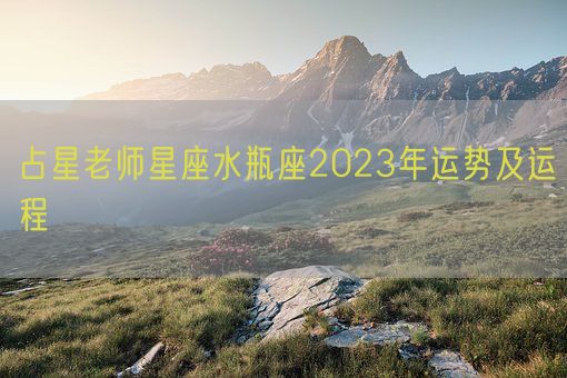 占星老师星座水瓶座2023年运势及运程(图1)