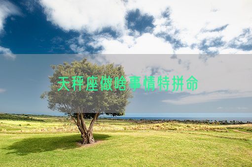 天秤座做啥事情特拼命(图1)