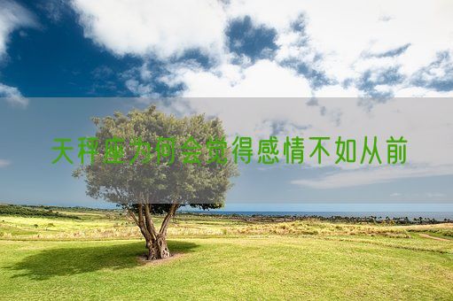 天秤座为何会觉得感情不如从前(图1)