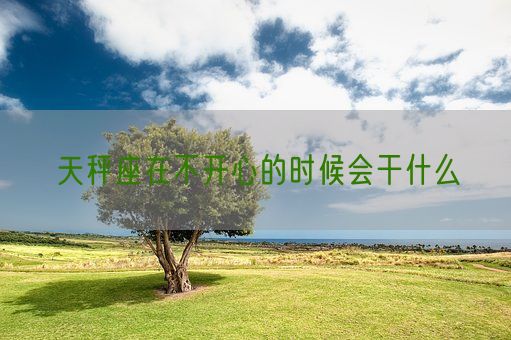 天秤座在不开心的时候会干什么(图1)