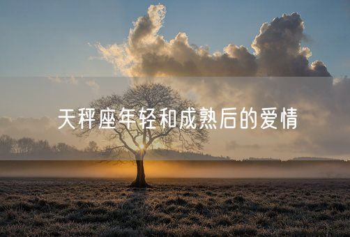 天秤座年轻和成熟后的爱情(图1)