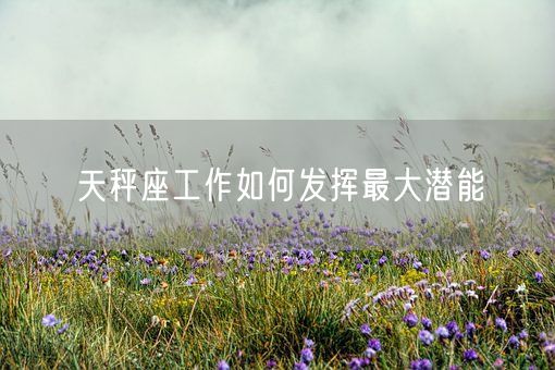 天秤座工作如何发挥最大潜能(图1)