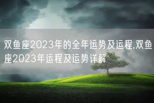 双鱼座2023年的全年运势及运程,双鱼座2023年运程及运势详解(图1)