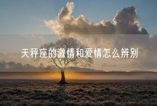 天秤座的激情和爱情怎么辨别(图1)