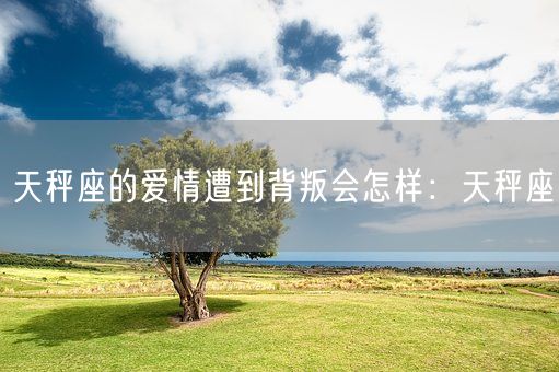 天秤座的爱情遭到背叛会怎样：天秤座(图1)