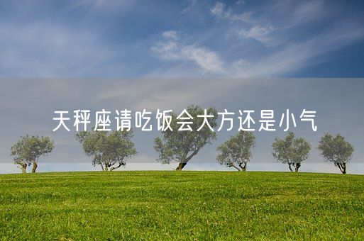 天秤座请吃饭会大方还是小气(图1)