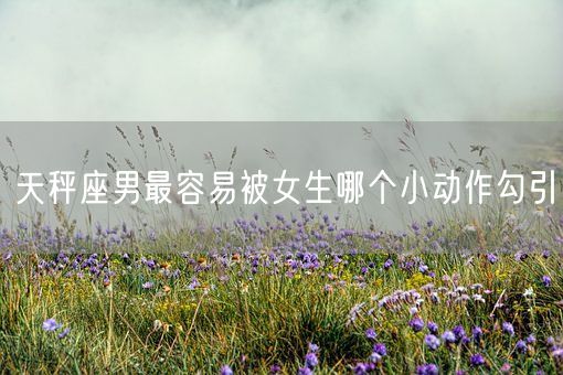 天秤座男最容易被女生哪个小动作勾引(图1)