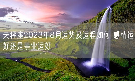 天秤座2023年8月运势及运程如何 感情运好还是事业运好(图1)