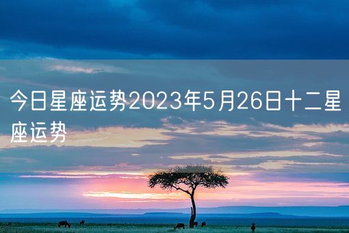 今日星座运势2023年5月26日十二星座运势(图1)