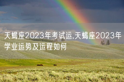 天蝎座2023年考试运,天蝎座2023年学业运势及运程如何(图1)