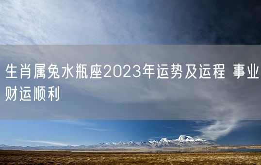 生肖属兔水瓶座2023年运势及运程 事业财运顺利(图1) 生肖属兔水瓶座2023年运势及运程 事业财运顺利(图1)