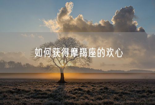 如何获得摩羯座的欢心(图1)