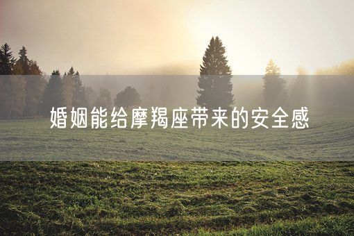 婚姻能给摩羯座带来的安全感(图1)