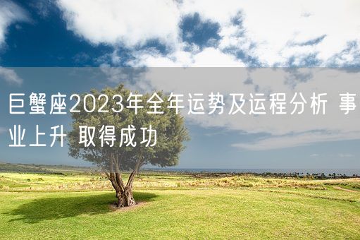 巨蟹座2023年全年运势及运程分析 事业上升 取得成功(图1)