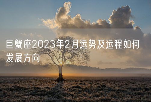 巨蟹座2023年2月运势及运程如何  发展方向(图1) 巨蟹座2023年2月运势及运程如何  发展方向(图1)