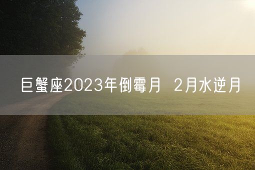 巨蟹座2023年倒霉月  2月水逆月(图1)