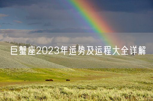 巨蟹座2023年运势及运程大全详解(图1)