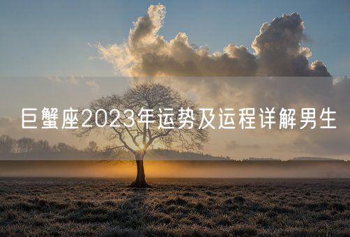 巨蟹座2023年运势及运程详解男生(图1) 巨蟹座2023年运势及运程详解男生(图1)