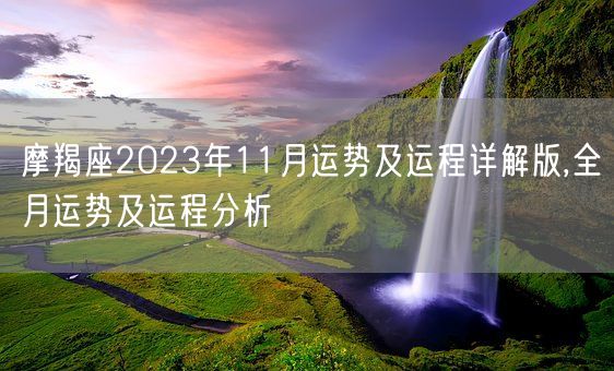 摩羯座2023年11月运势及运程详解版,全月运势及运程分析(图1)