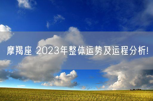 摩羯座 2023年整体运势及运程分析!(图1)