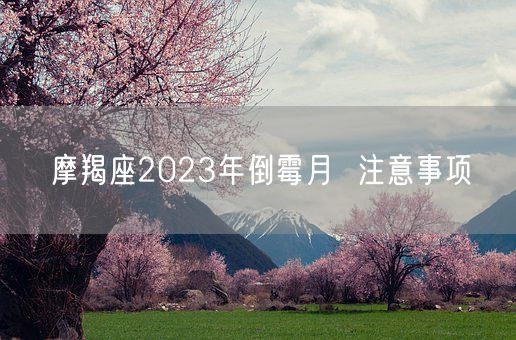 摩羯座2023年倒霉月  注意事项(图1)