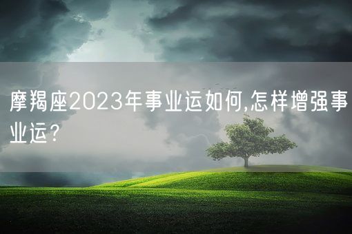 摩羯座2023年事业运如何,怎样增强事业运？(图1)