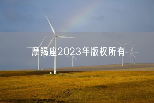 摩羯座2023年版权所有(图1)