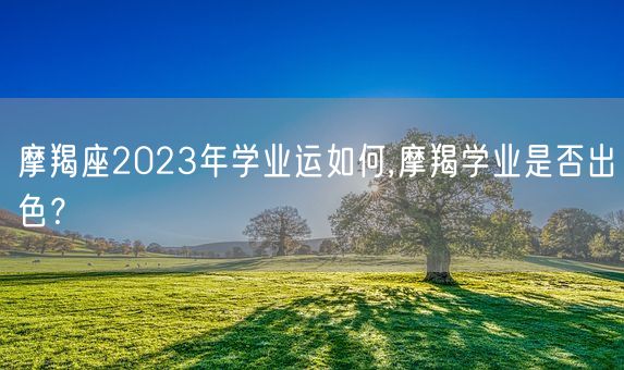 摩羯座2023年学业运如何,摩羯学业是否出色？(图1)