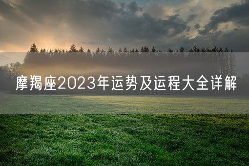 摩羯座2023年运势及运程大全详解(图1)