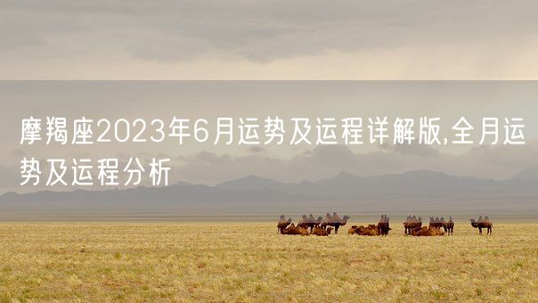 摩羯座2023年6月运势及运程详解版,全月运势及运程分析(图1)