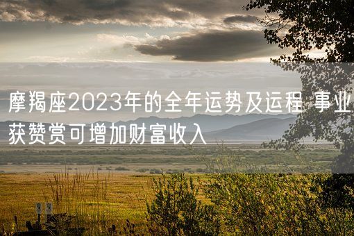 摩羯座2023年的全年运势及运程 事业获赞赏可增加财富收入(图1)