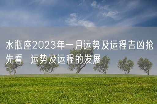 水瓶座2023年一月运势及运程吉凶抢先看  运势及运程的发展(图1) 水瓶座2023年一月运势及运程吉凶抢先看  运势及运程的发展(图1)