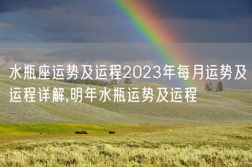 水瓶座运势及运程2023年每月运势及运程详解,明年水瓶运势及运程(图1)