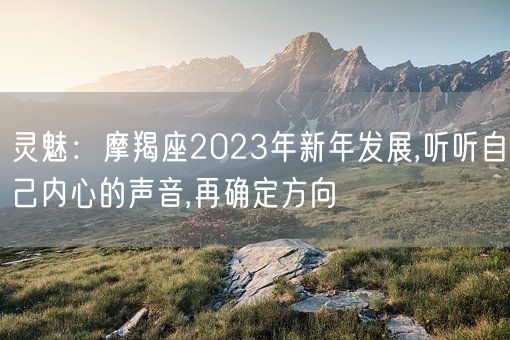 灵魅：摩羯座2023年新年发展,听听自己内心的声音,再确定方向(图1)