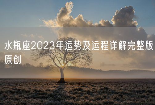 水瓶座2023年运势及运程详解完整版原创(图1)