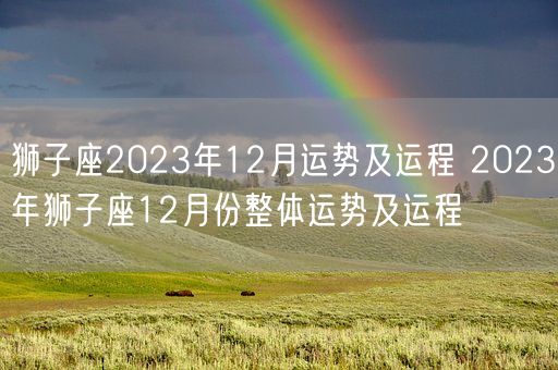 狮子座2023年12月运势及运程 2023年狮子座12月份整体运势及运程(图1)