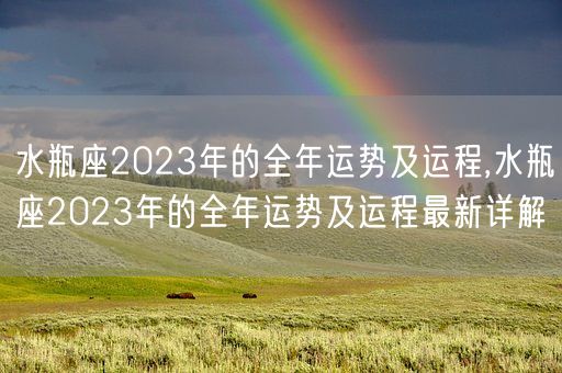 水瓶座2023年的全年运势及运程,水瓶座2023年的全年运势及运程最新详解(图1) 水瓶座2023年的全年运势及运程,水瓶座2023年的全年运势及运程最新详解(图1)
