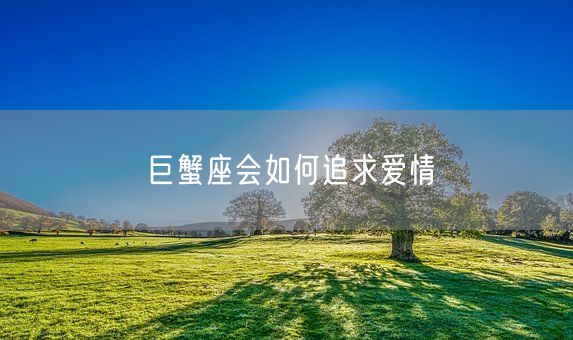 巨蟹座会如何追求爱情(图1) 巨蟹座会如何追求爱情(图1)