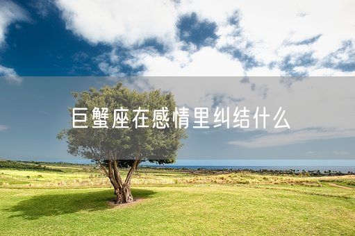 巨蟹座在感情里纠结什么(图1)