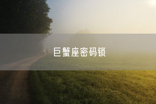 巨蟹座密码锁(图1) 巨蟹座密码锁(图1)