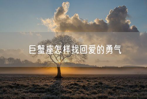 巨蟹座怎样找回爱的勇气(图1) 巨蟹座怎样找回爱的勇气(图1)