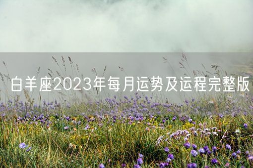 白羊座2023年每月运势及运程完整版(图1)