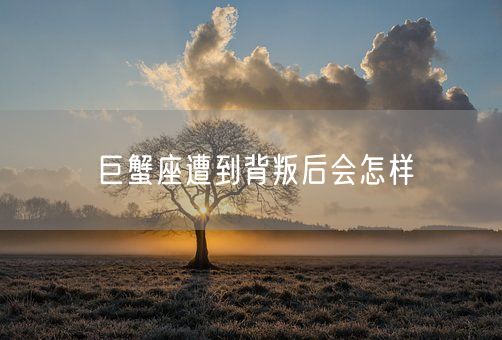 巨蟹座遭到背叛后会怎样(图1)