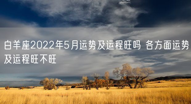 白羊座2022年5月运势及运程旺吗 各方面运势及运程旺不旺(图1)