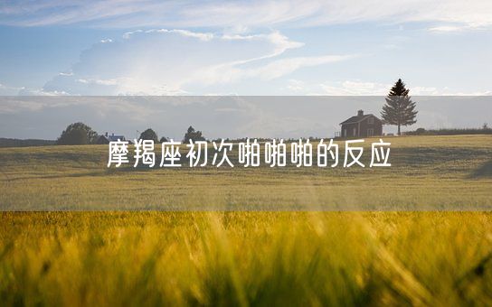 摩羯座初次啪啪啪的反应(图1)