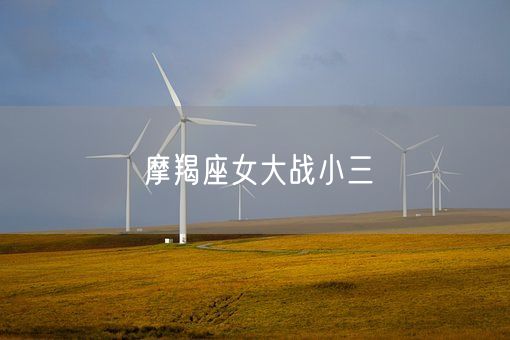摩羯座女大战小三(图1)