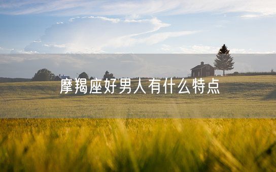 摩羯座好男人有什么特点(图1)