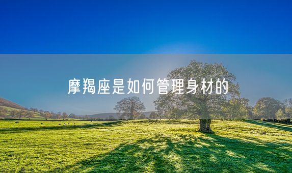 摩羯座是如何管理身材的(图1)